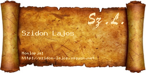 Szidon Lajos névjegykártya